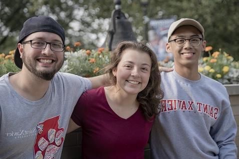 Students smiling